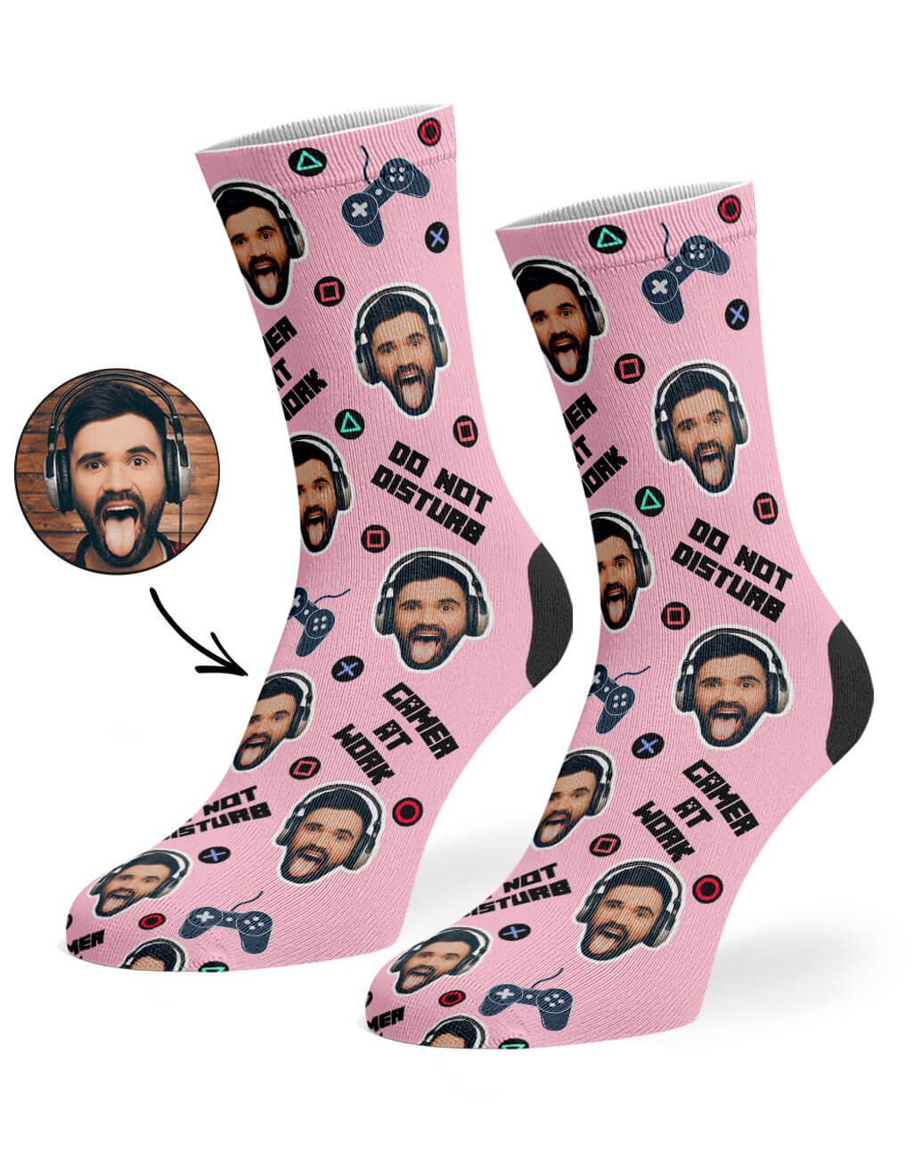 Gamer Face Custom Socks