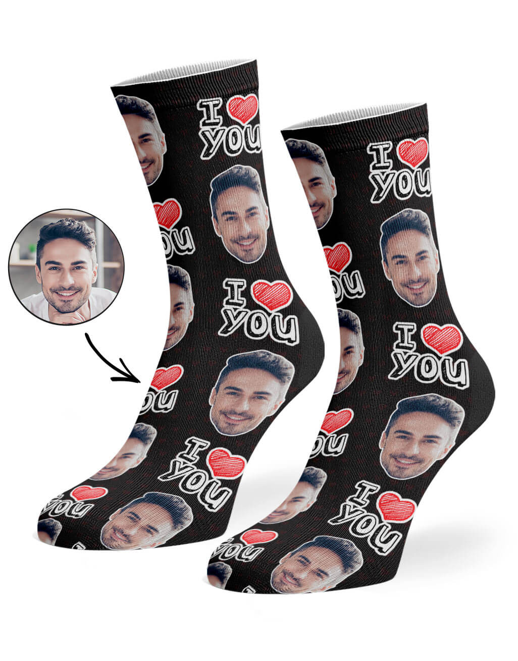 I Heart You Custom Socks