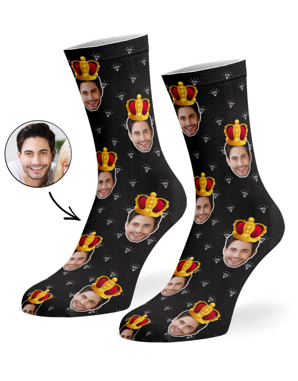 King Face Custom Socks