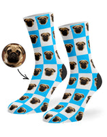 Chequered Dog Custom Socks