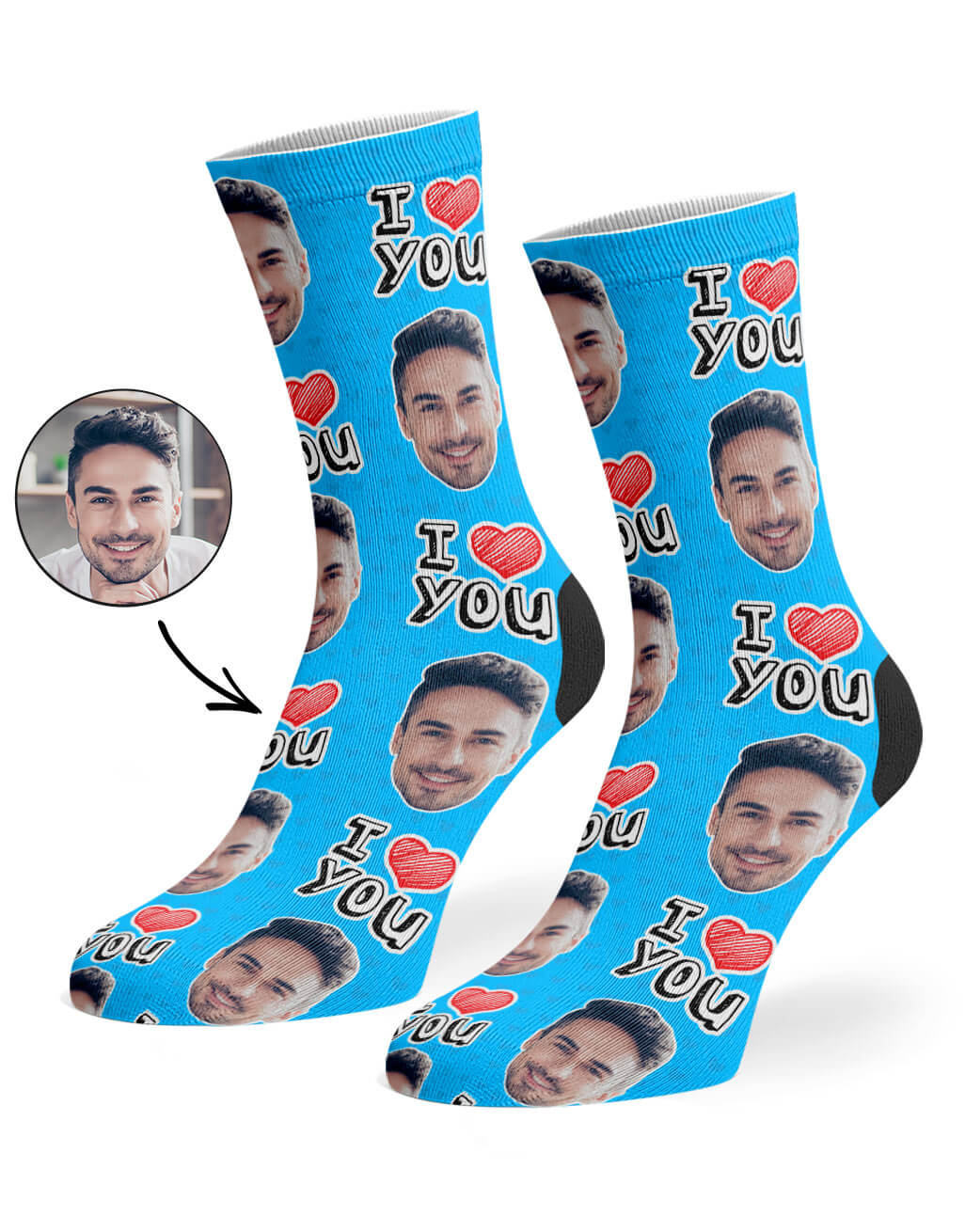 I Heart You Custom Socks