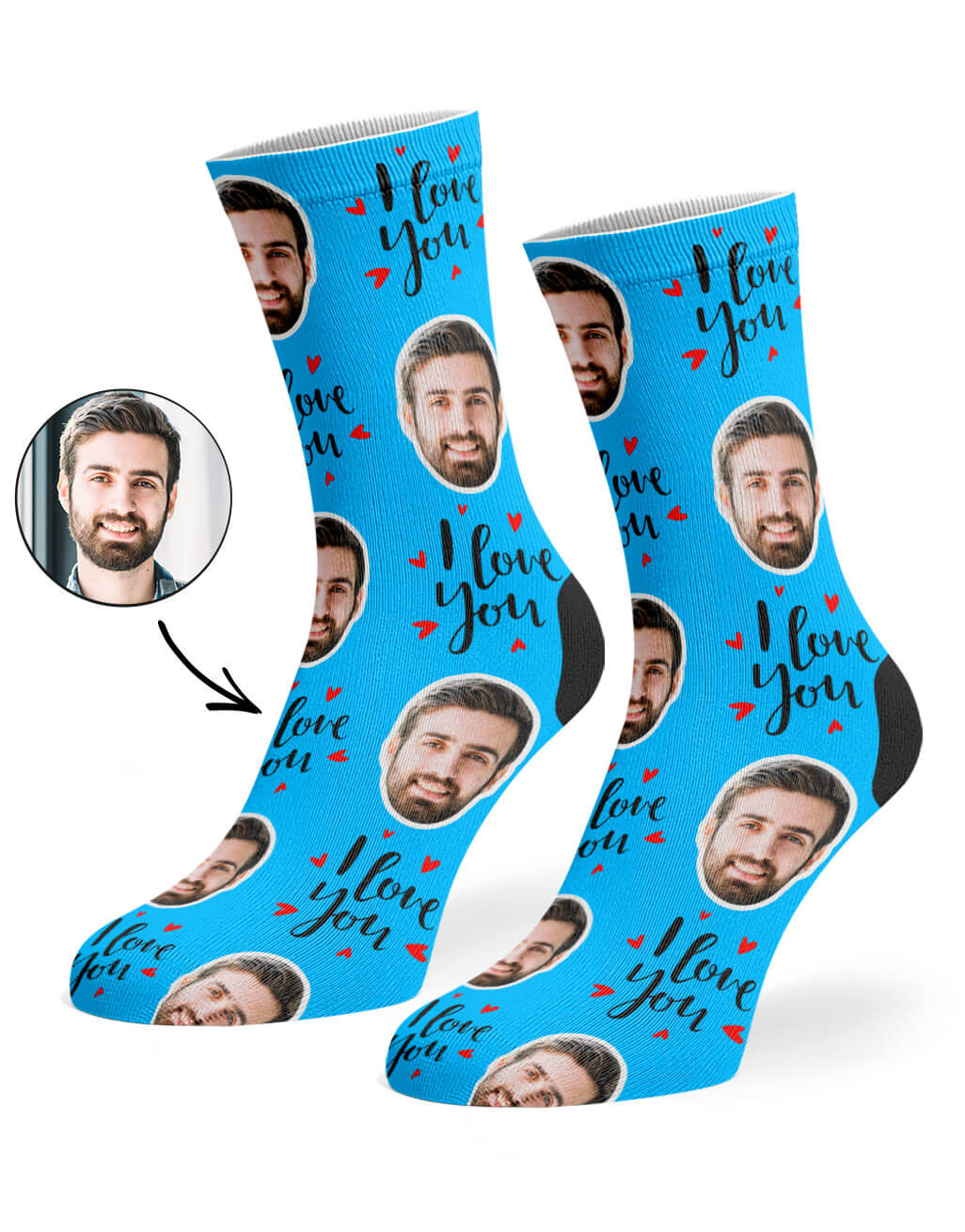 I Love You Custom Socks