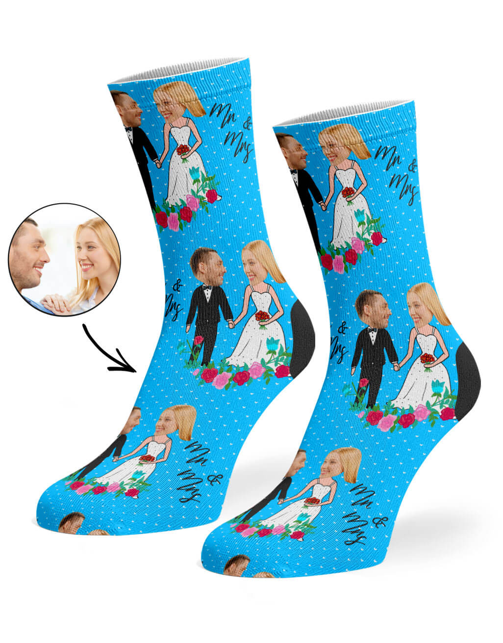 Mr & Mrs Custom Socks