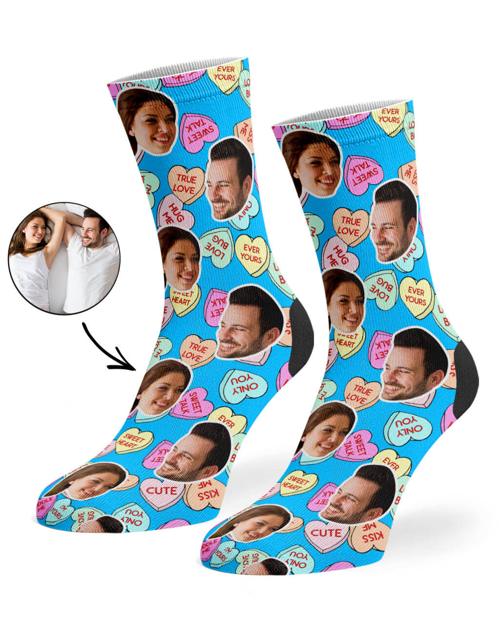 Nice Love Hearts Custom Socks