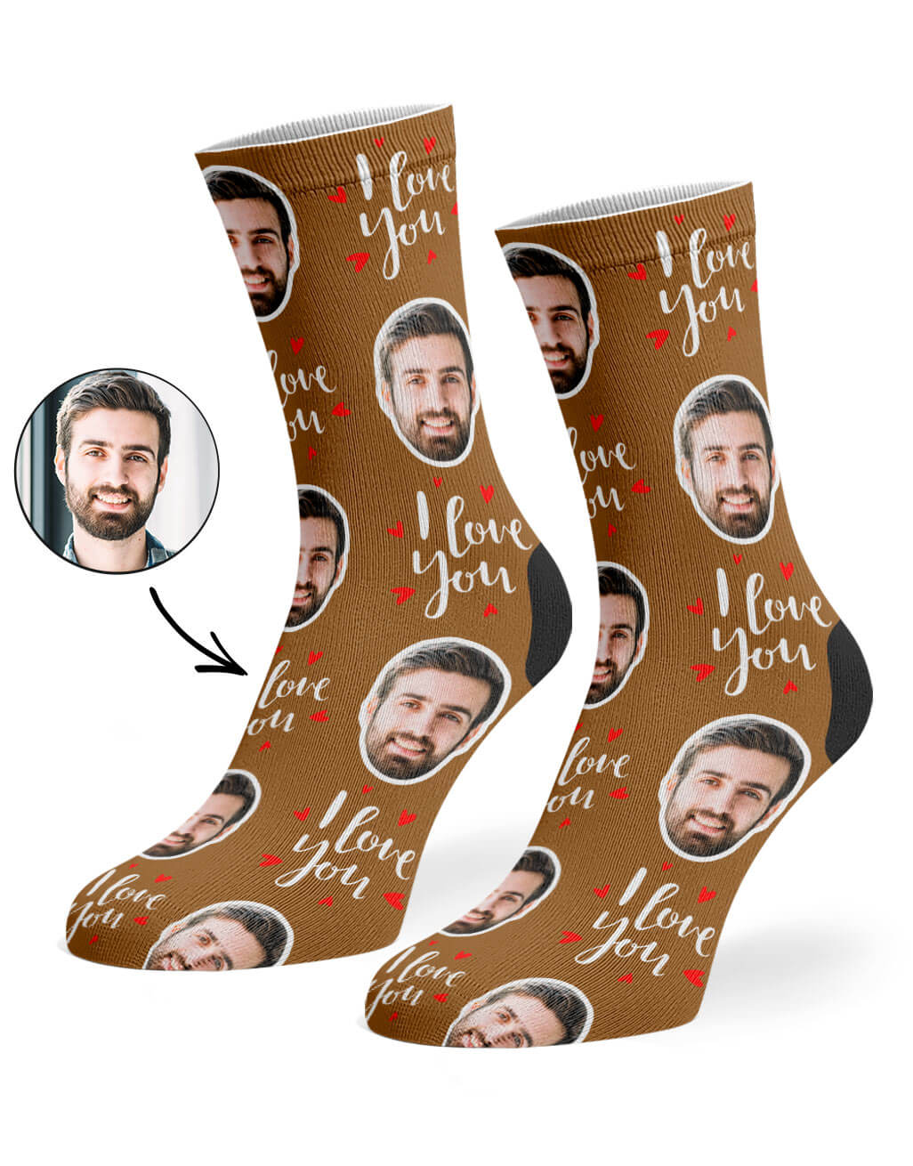 I Love You Custom Socks