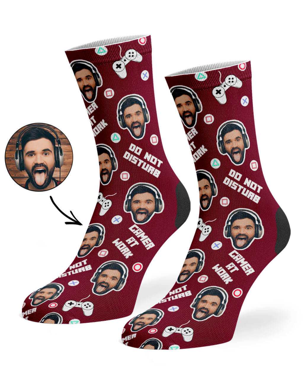 Gamer Face Custom Socks