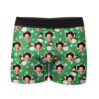 Snowman Me Custom Boxers