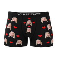 Men's Face Underwear 3D Online Preview Heart Boxer Briefs Funny Gift For Him