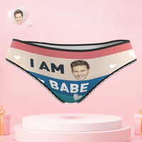 Custom Face My Babe Couple Underwear Design Your Own Personalized Underwear Valentine's Day Gift