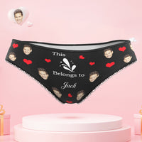 Custom Face You Belong to Me Couple Underwear Personalized Underwear Valentine's Day Gift