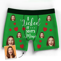 Men's Customized Face Boxer It's Mine 3D Online Preview Unique Gift For Him