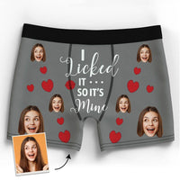 Men's Customized Face Boxer It's Mine 3D Online Preview Unique Gift For Him