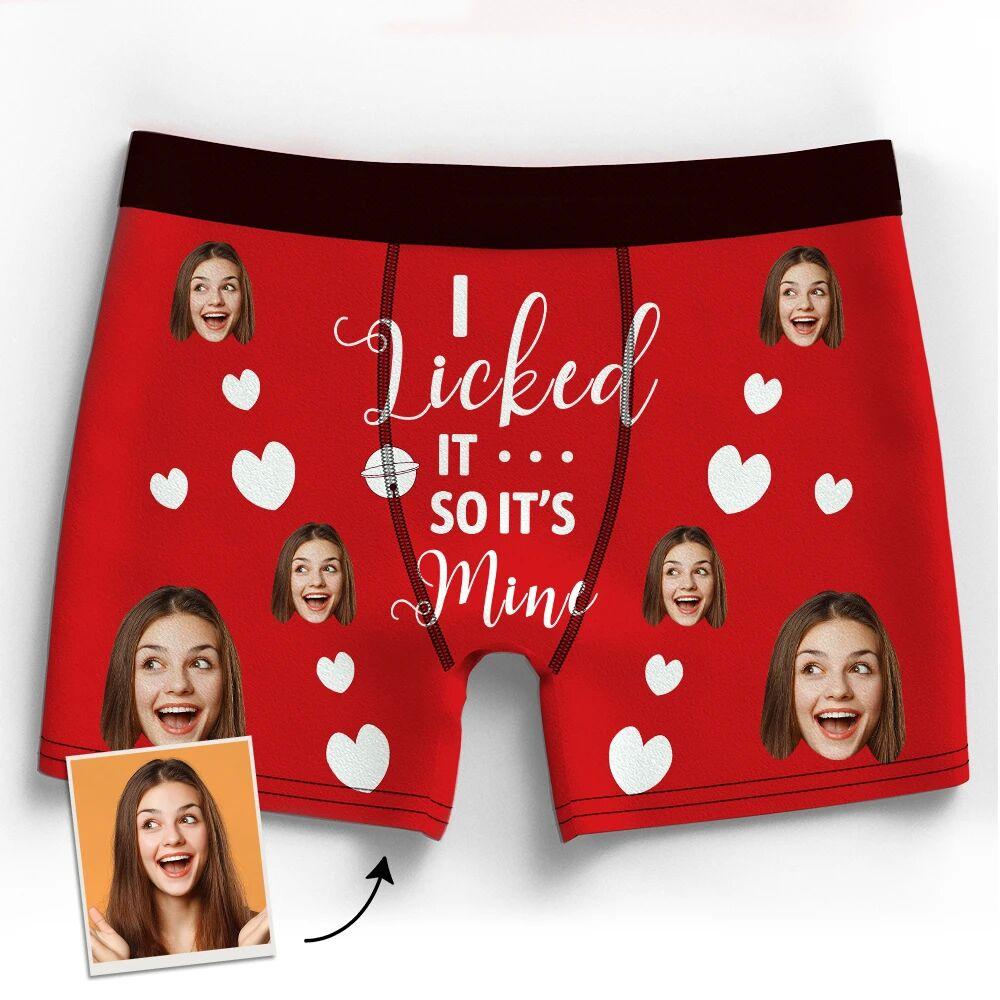 Men's Customized Face Boxer It's Mine 3D Online Preview Unique Gift For Him