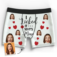 Men's Customized Face Boxer It's Mine 3D Online Preview Unique Gift For Him