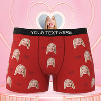 Men's Face Underwear 3D Online Preview Heart Boxer Briefs Funny Gift For Him