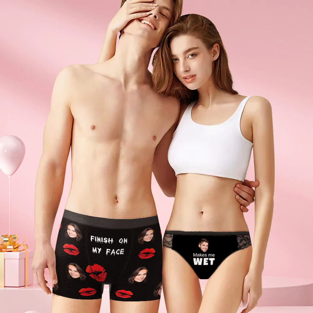 Custom Face Matching Underwear for Couples Makes Met Wet Valentine's Day Gift