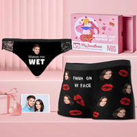 Custom Face Matching Underwear for Couples Makes Met Wet Valentine's Day Gift