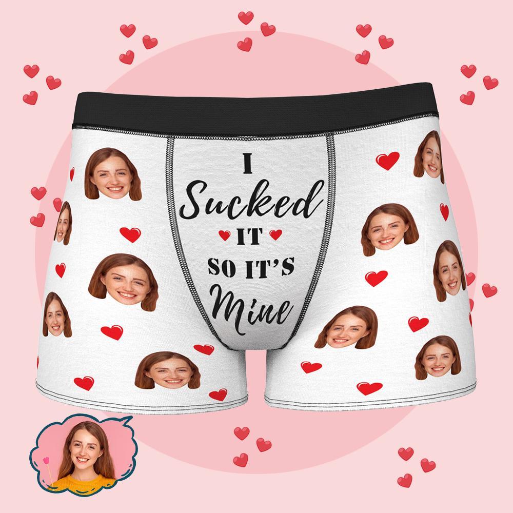 Personalised Funny Face Boxers Custom Photo Underwear Gift For Men-it's Mine