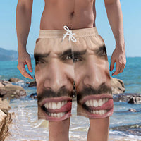 Custom Face Photo Men's Swim Trunk