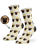 Chequered Dog Custom Socks