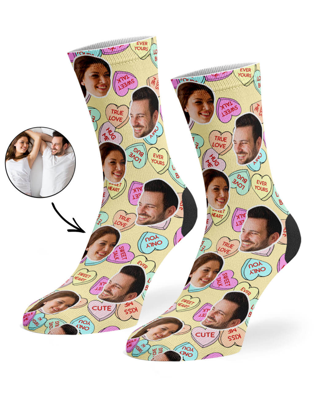 Nice Love Hearts Custom Socks