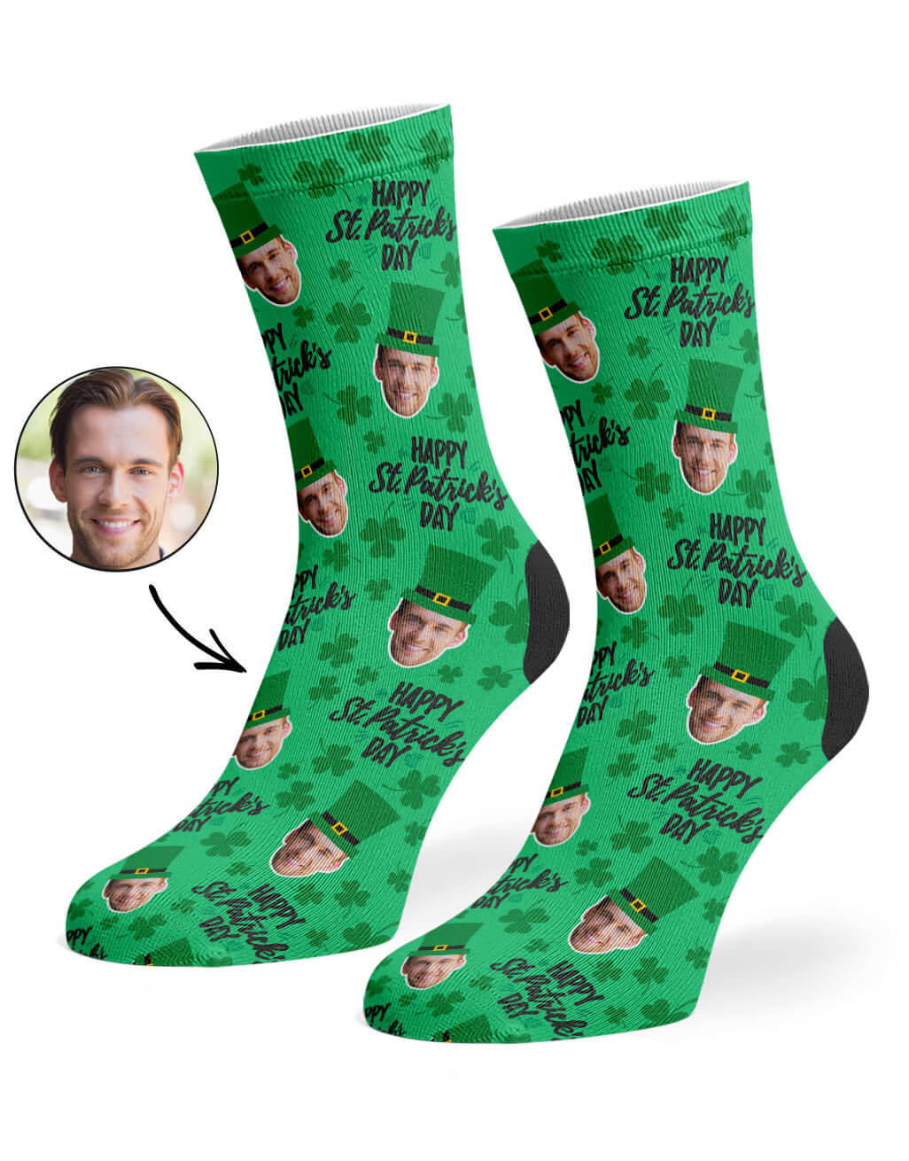 Happy St. Patricks Day Custom Socks