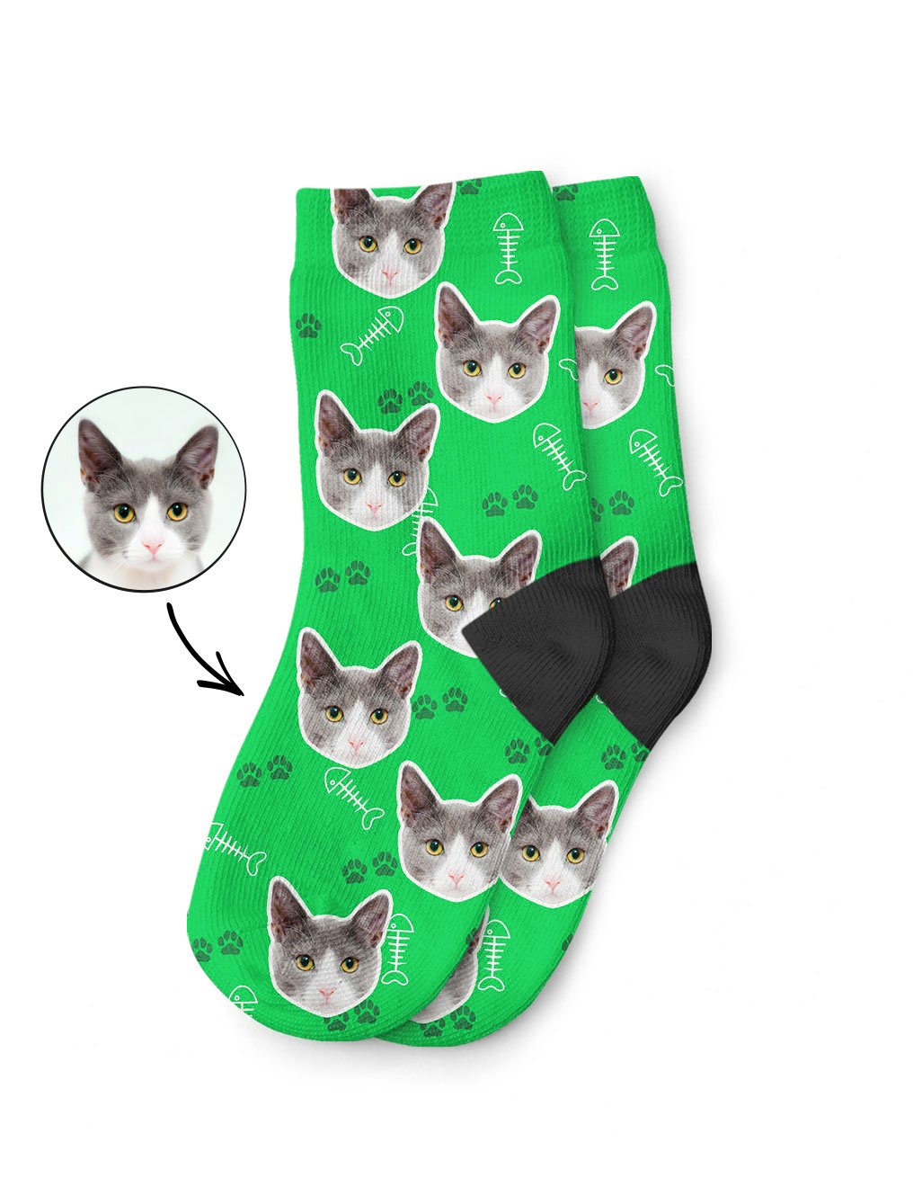 Your Cat On Kids Socks