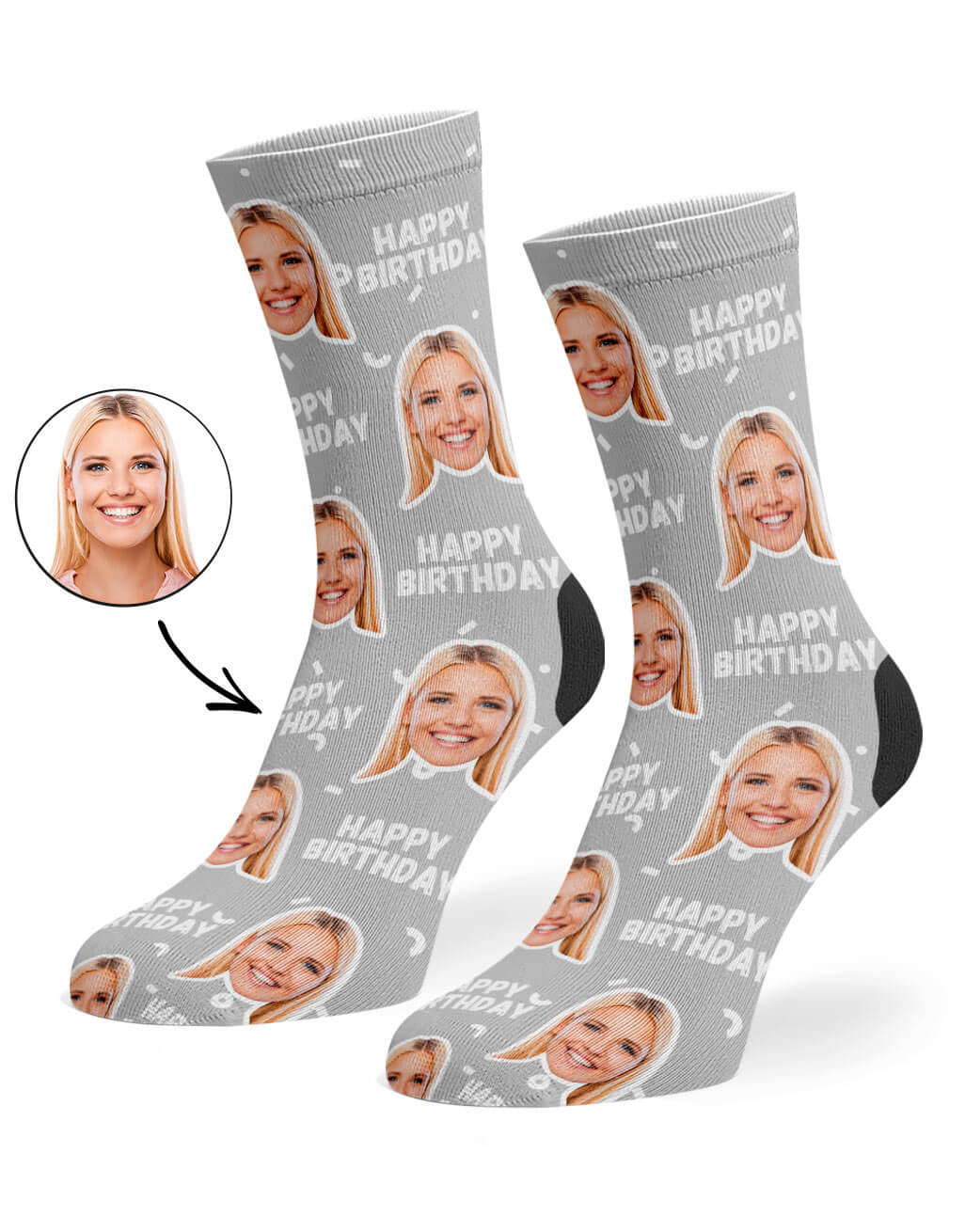 Happy Birthday Custom Socks