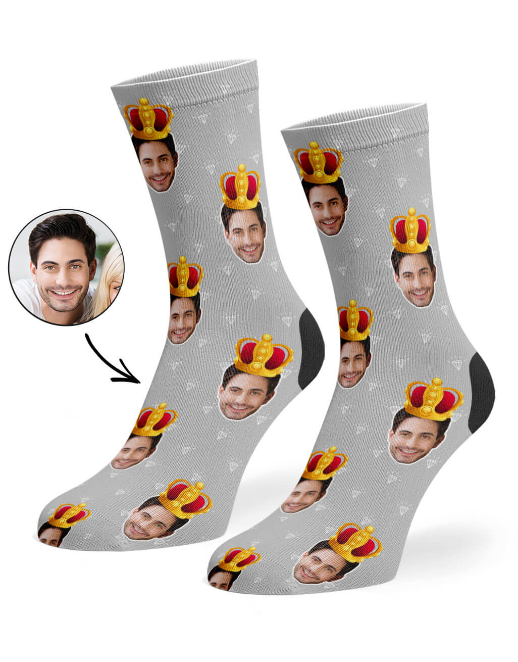 King Face Custom Socks