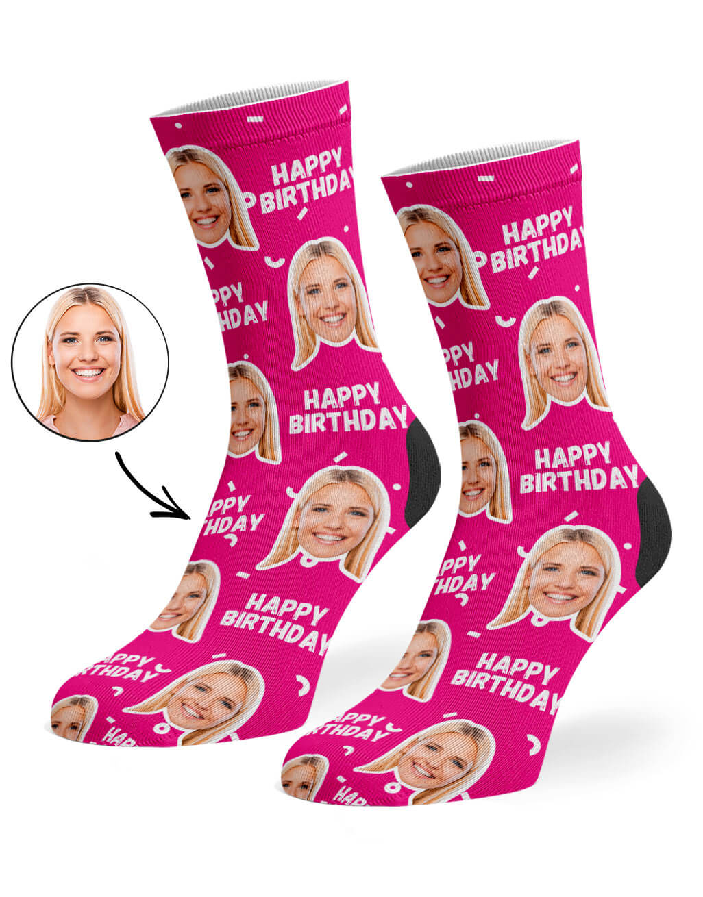 Happy Birthday Custom Socks