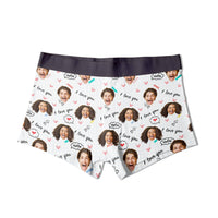 I Love You Personalized Custom Boxers