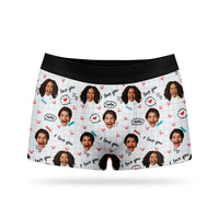 I Love You Personalized Custom Boxers