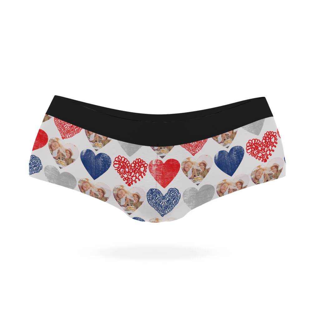 Heart Photo Collage Custom Panties