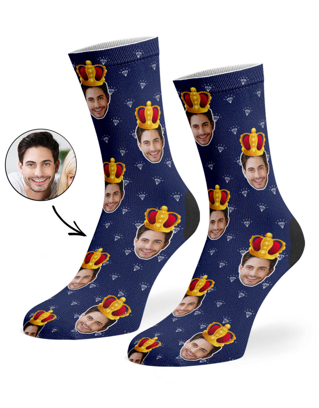 King Face Custom Socks