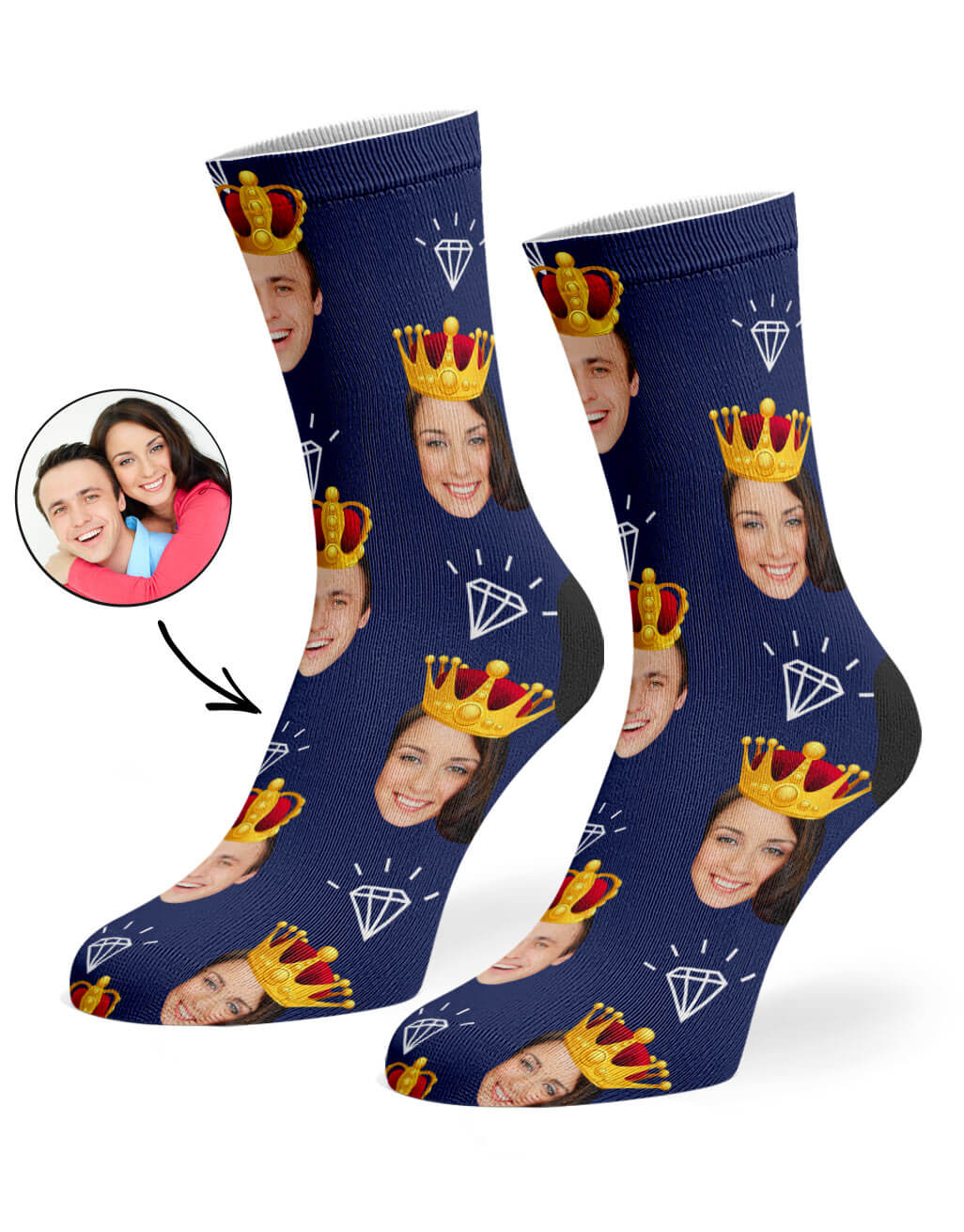 King & Queen Custom Socks