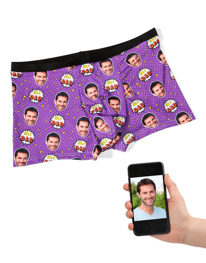 Number 1 Dad Custom Boxers