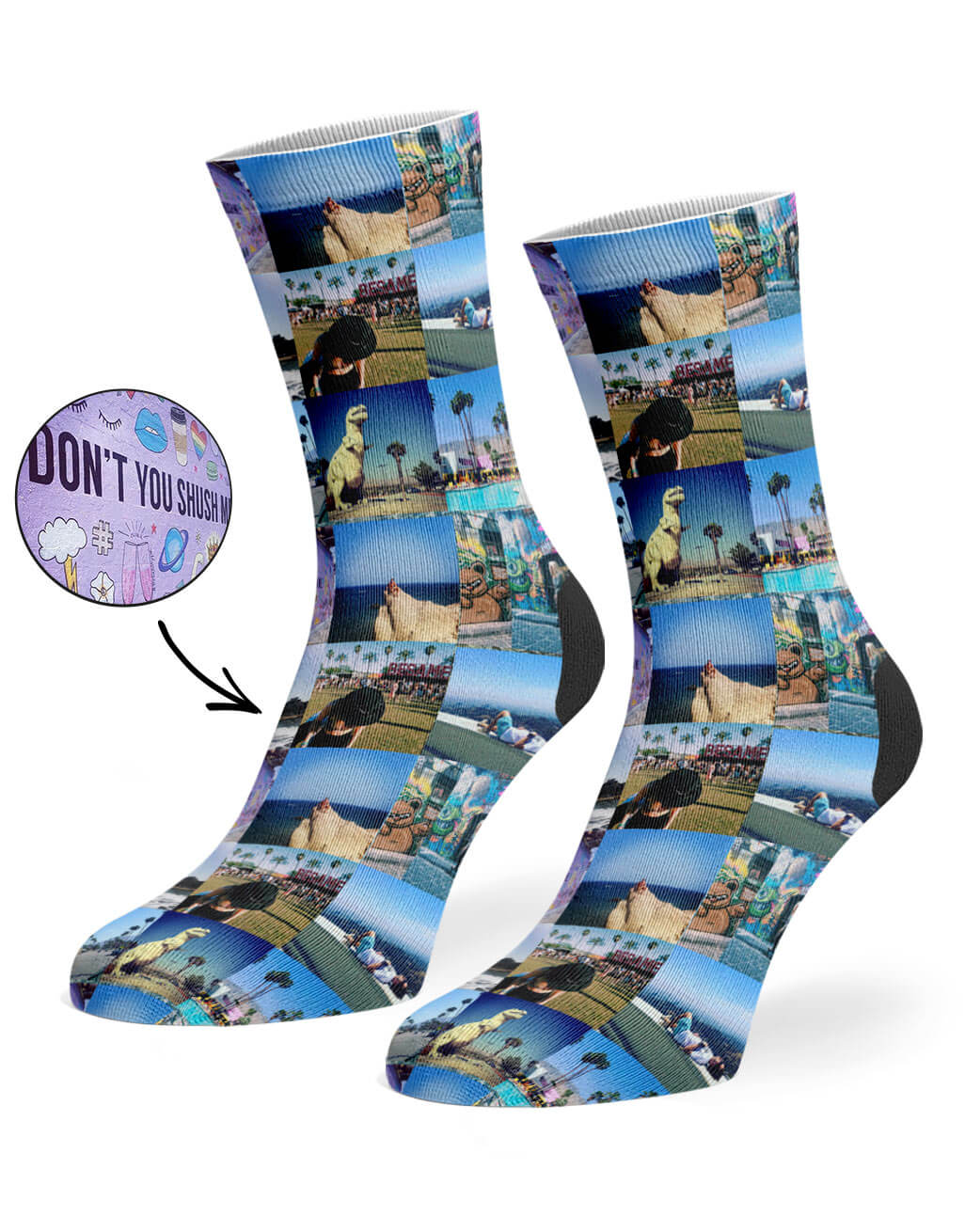 Photo Collage Custom Socks