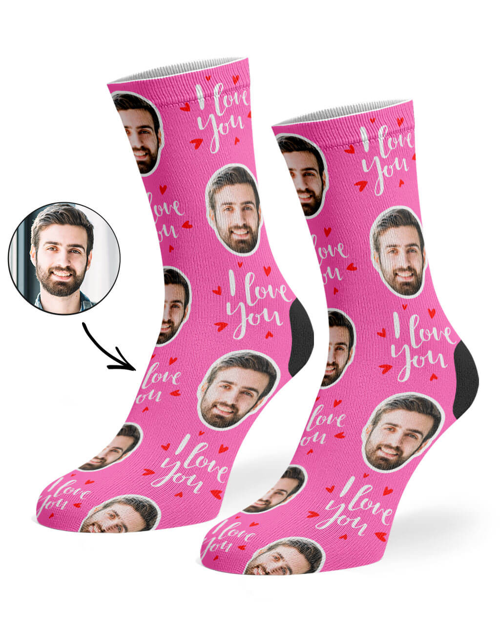 I Love You Custom Socks