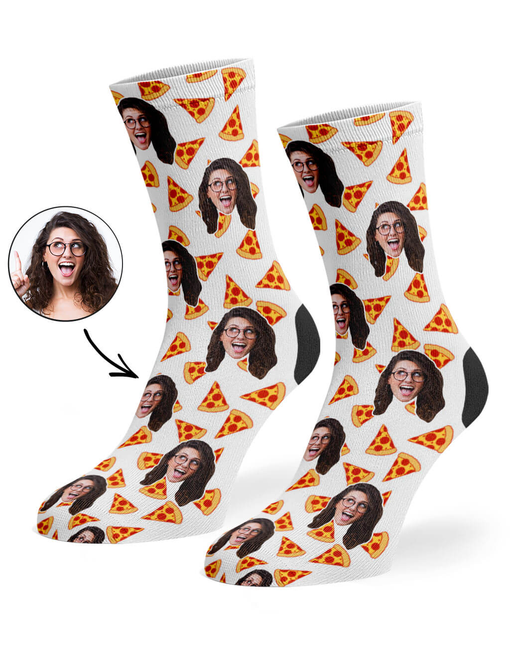 Pizza Pattern Custom Socks