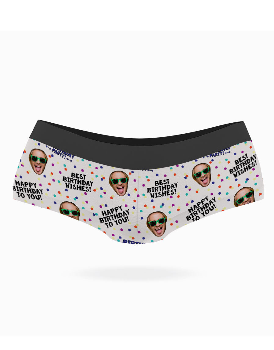 Birthday Wishes Face Custom Panties