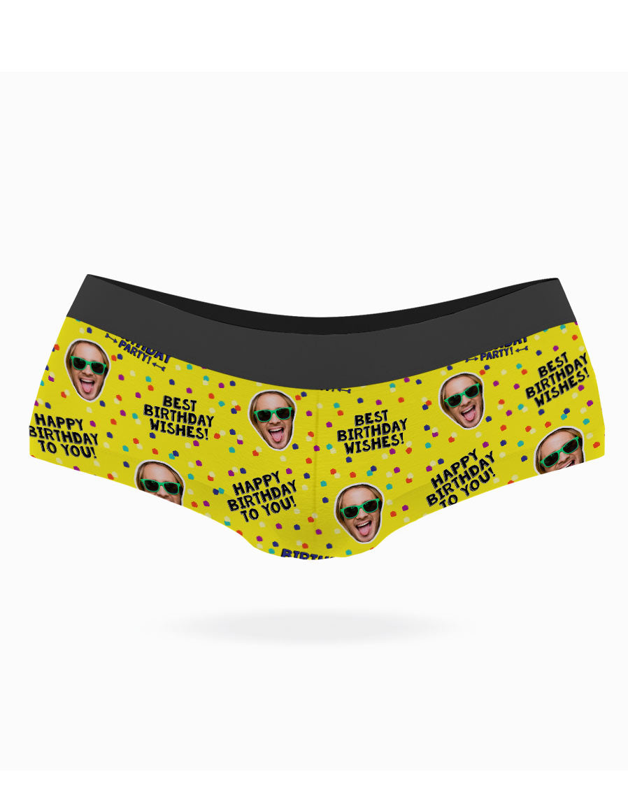 Birthday Wishes Face Custom Panties