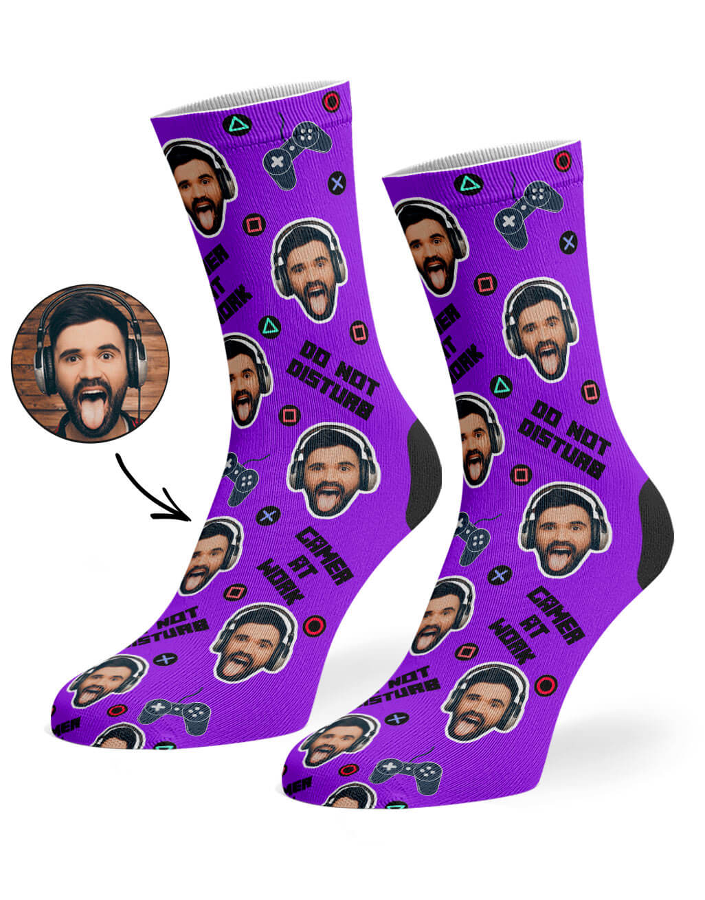 Gamer Face Custom Socks