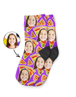 Pizza My Face Kids Socks