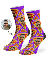 Pizza My Face Custom Socks