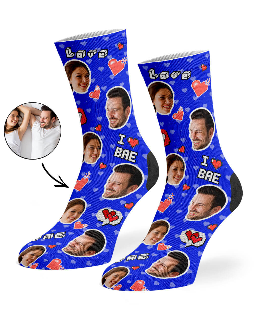 I Love Bae Custom Socks