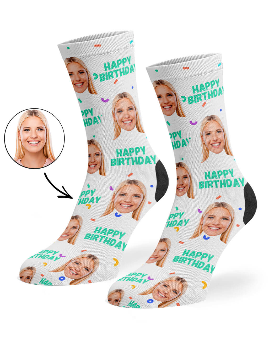 Happy Birthday Custom Socks