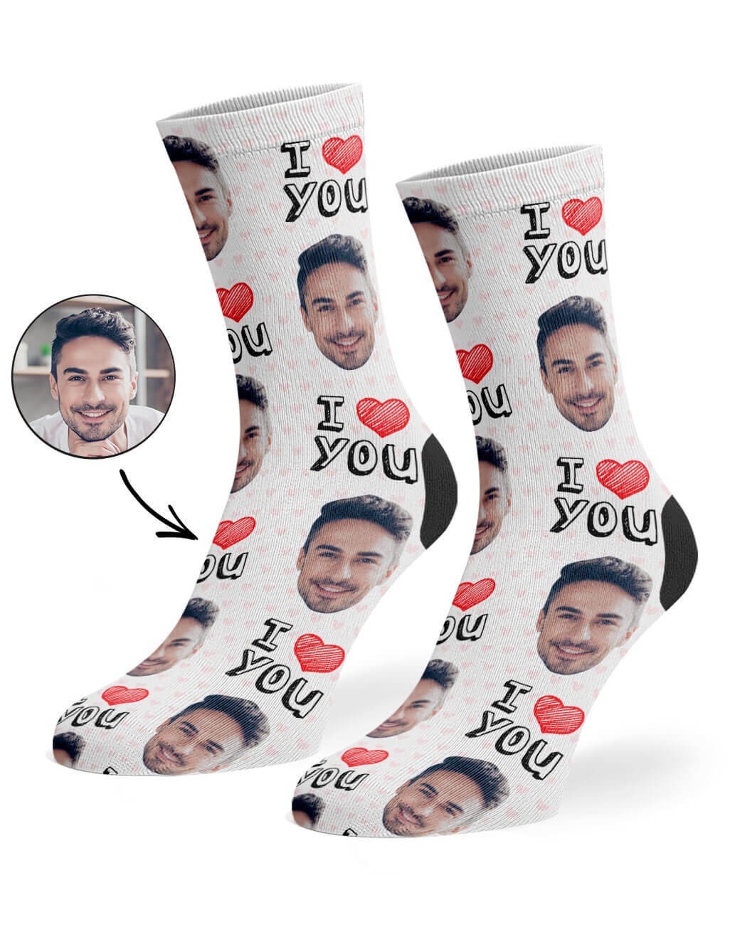 I Heart You Custom Socks