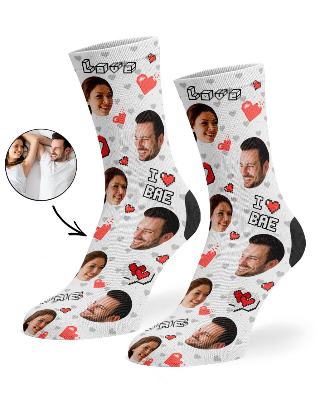 I Love Bae Custom Socks