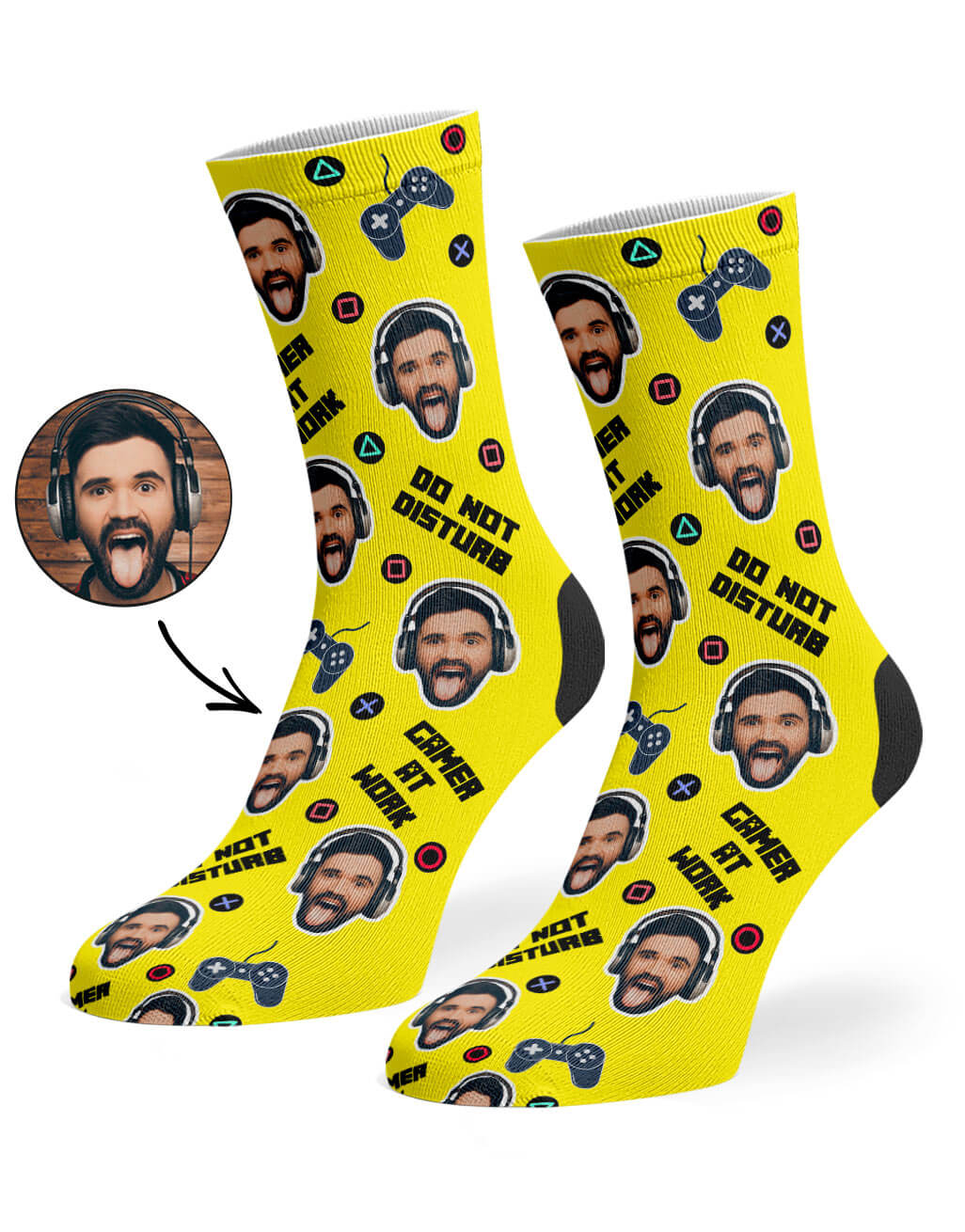 Gamer Face Custom Socks