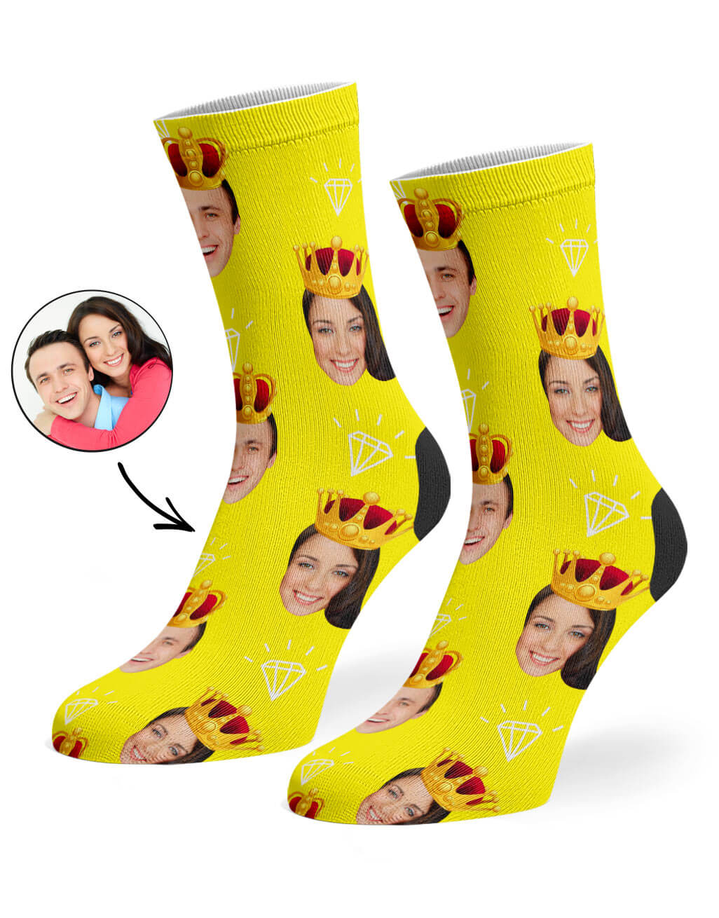 King & Queen Custom Socks